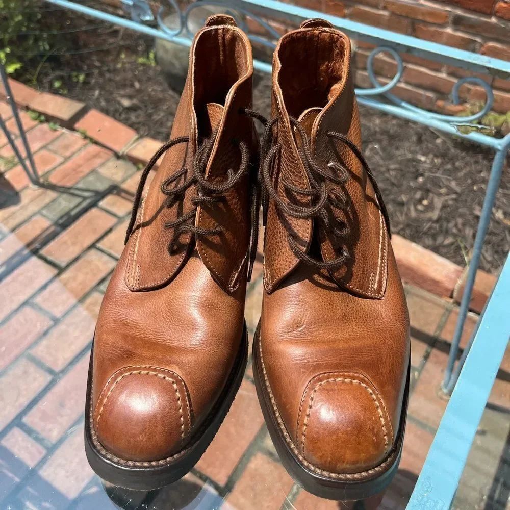 Joan and David Lace Up Leather Boots NIB